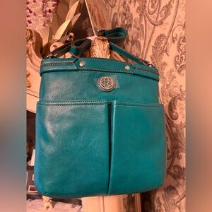 Green Leather Crossbody Bag